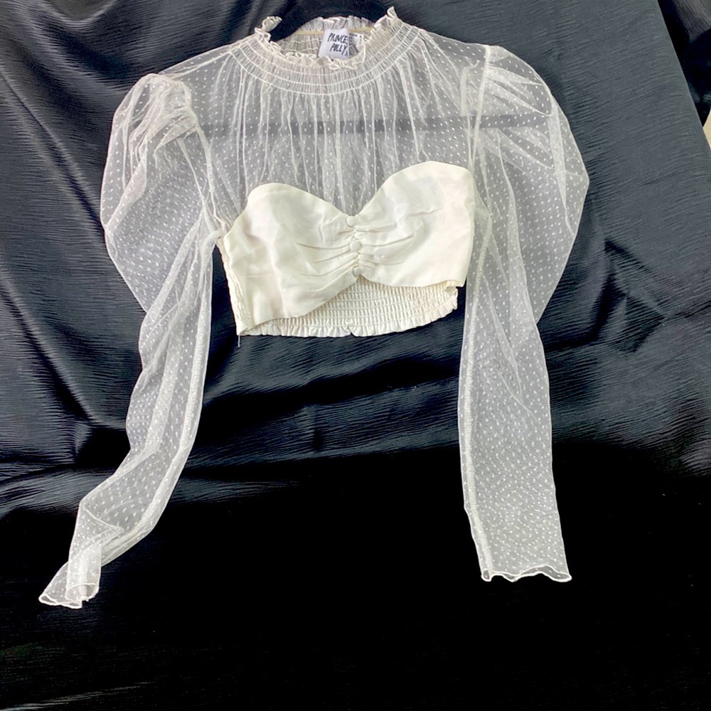 Princess Polly White Crop Top